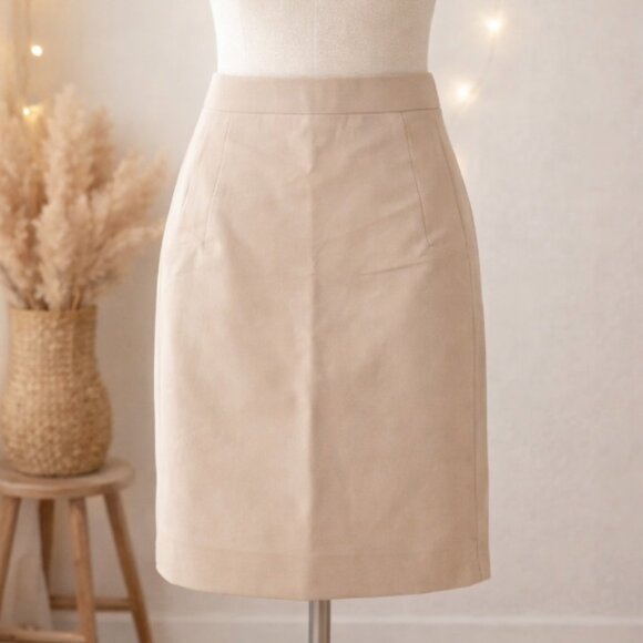 The Limited Dresses & Skirts - The Limited Beige Lined Pencil Skirt 2 Quiet Luxury Office Chic Minimalist